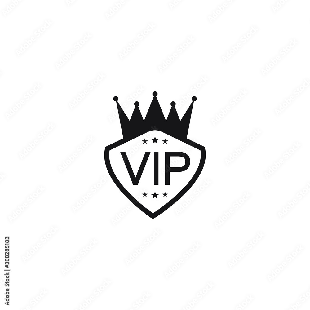 VIP icon design isolated on white background. Vector illustration VIP icon design isolated on white background. Vector illustration