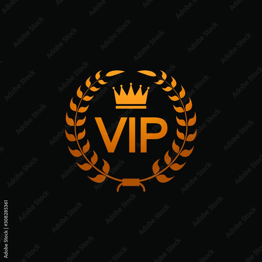 Fototapeta premium VIP icon design in gold. Vector illustration