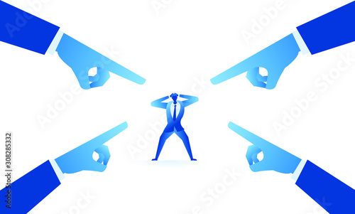 Business work concept illustration about hard work and pressure