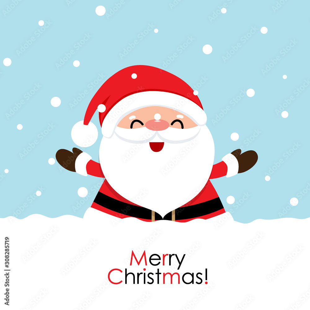 Christmas Greeting Card with Christmas Santa Claus. Vector illustration Christmas Greeting Card with Christmas Santa Claus. Vector illustration