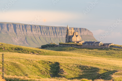 View of Classiebawn castle and Benbulben