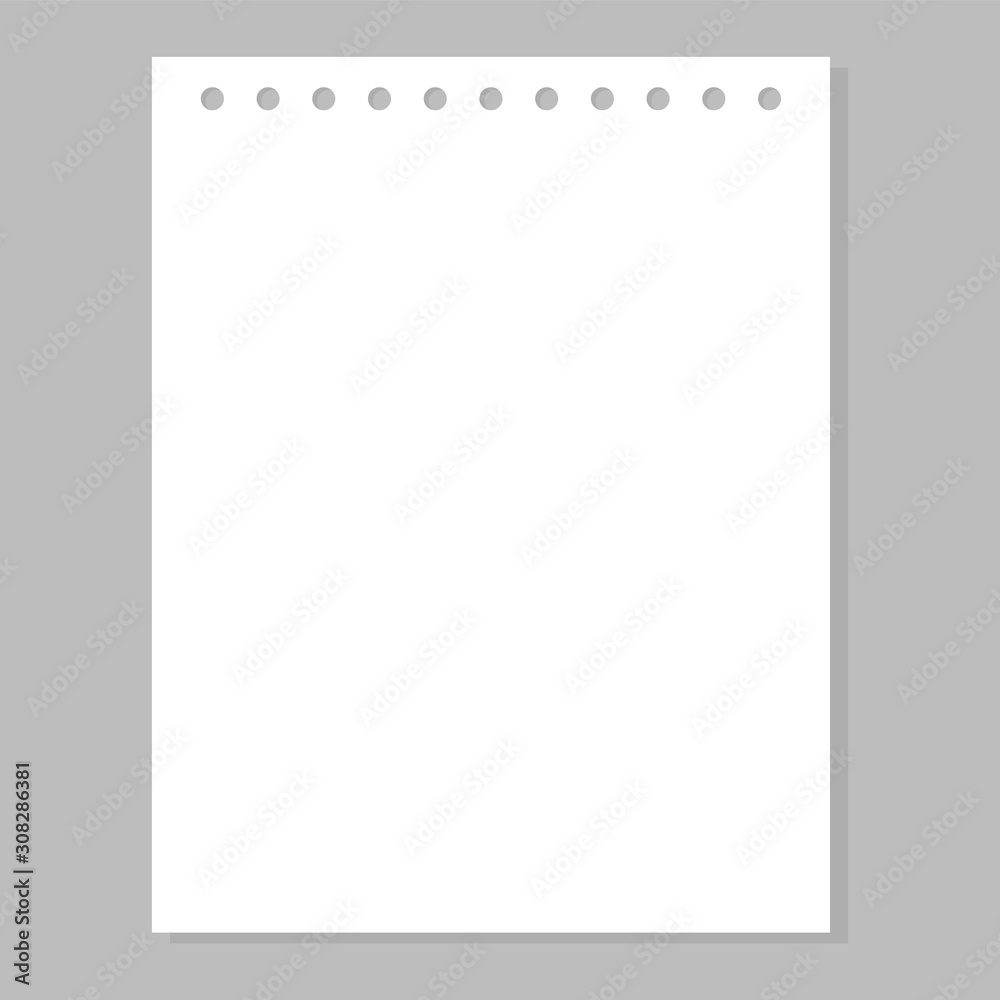 Paper sheet background vector isolated. Blank space