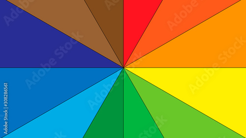 Background design in the form of a palette of colors.