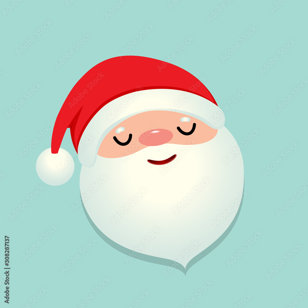 Holiday Christmas background with Santa Claus cartoon. Vector illustration Holiday Christmas background with Santa Claus cartoon. Vector illustration