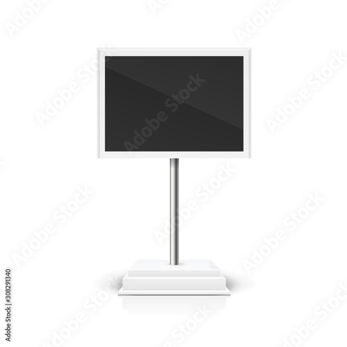 Realistic Detailed 3d Digital Signage Mockup. Vector