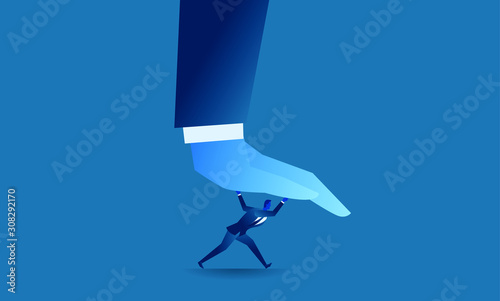 Business work concept illustration about hard work and pressure