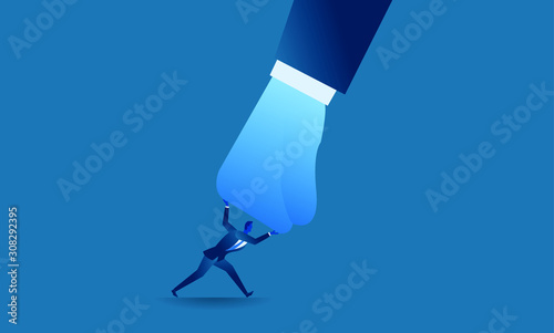 Business work concept illustration about hard work and pressure