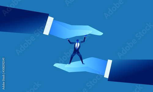 Business work concept illustration about hard work and pressure