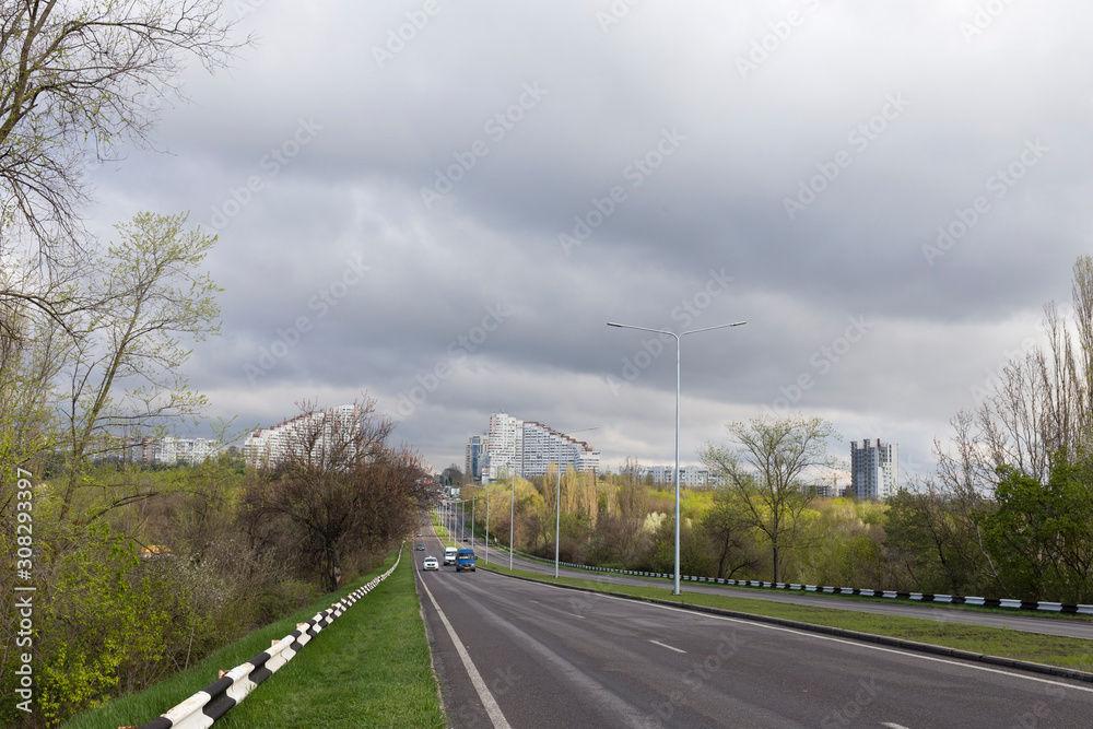 Fototapeta premium Main road to the city.