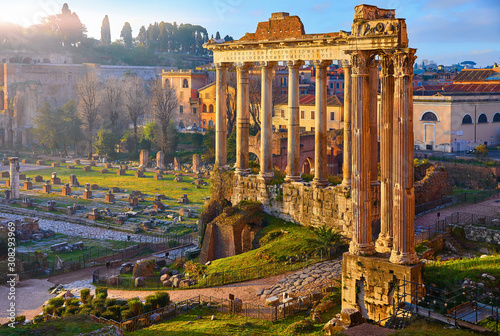 Obraz na plátně Roman Forum in Rome, Italy