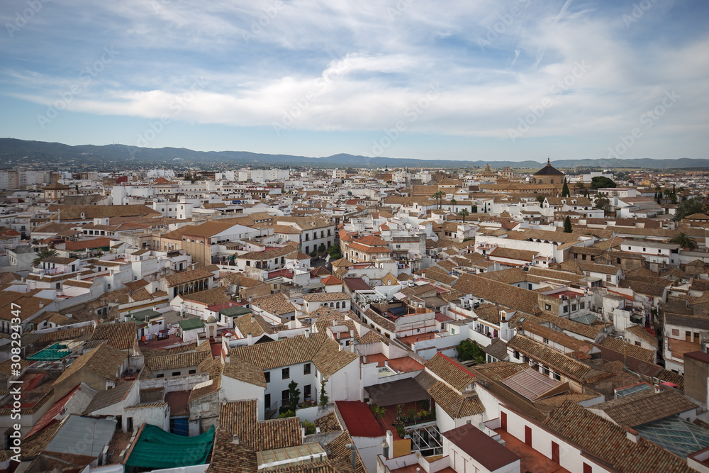 City of Cordoba view from Mezquita - Cathedral bellfry