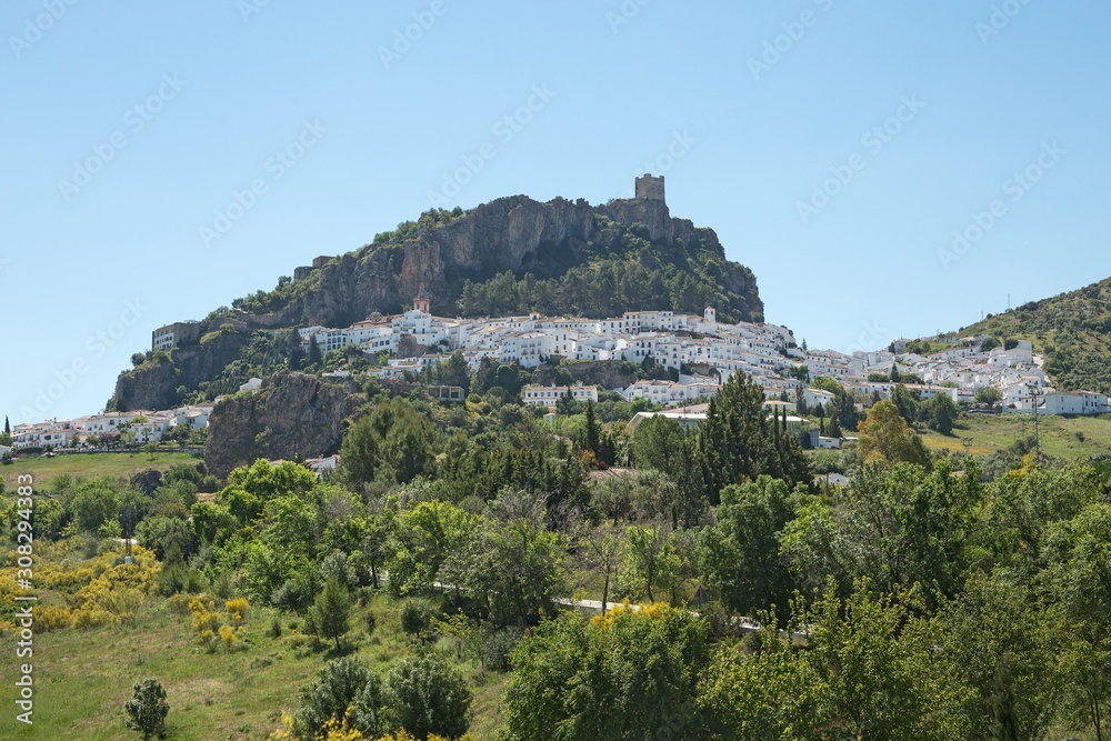 Zahara de la sierra white village in Andalusia, Spain