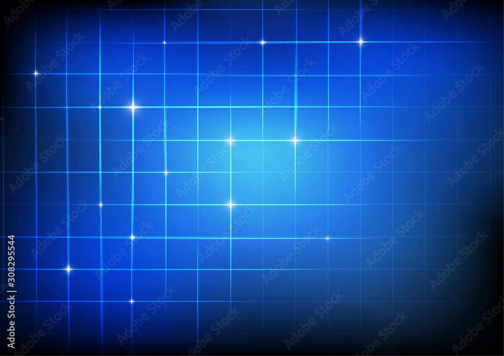 Vector : Abstract grid on blue background