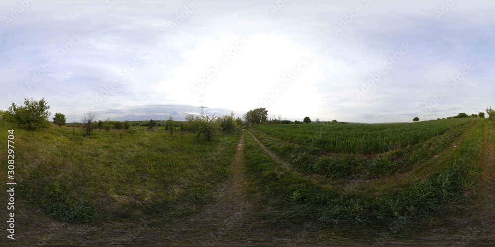 Spring fields 360 Panorama