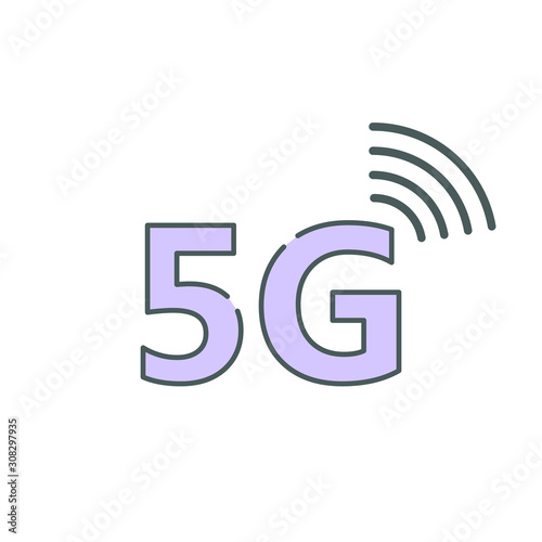Icon network sign 5g. vector illustration