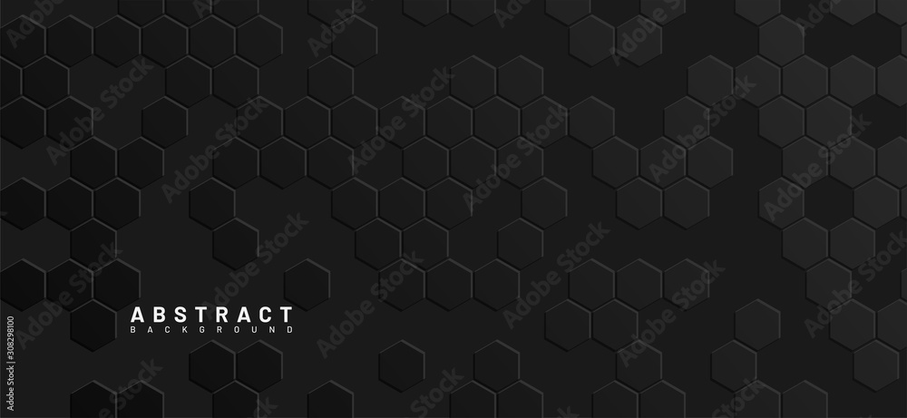 Abstract 3d geometric background of gray hexagon vector . Vector ...