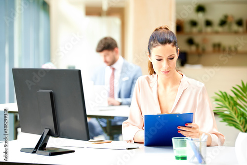 Businesswoman working in the office