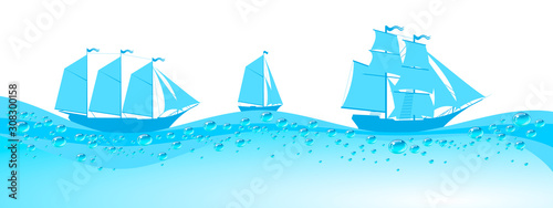 Vector ship with separate editable elements.