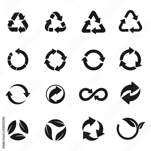 recycle icon set. Recycle vector symbols.