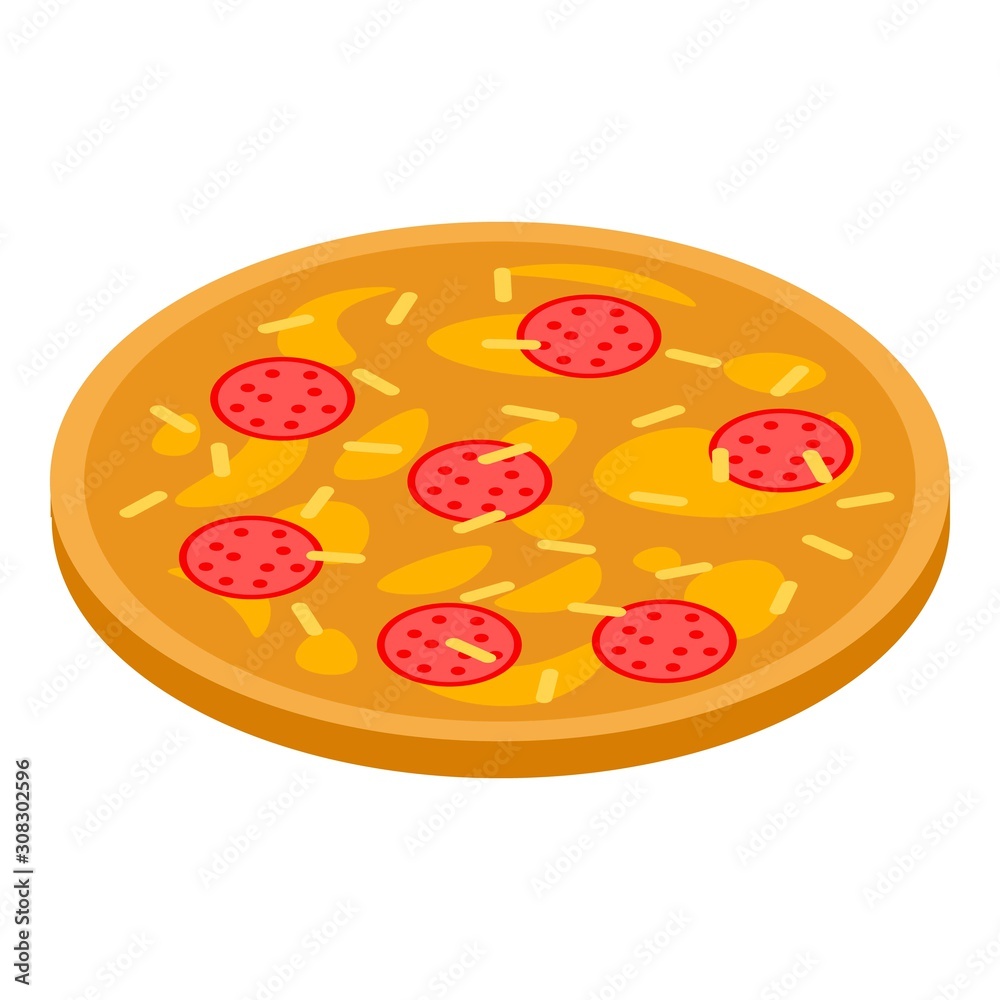 Mexican pizza icon. Isometric of mexican pizza vector icon for web design isolated on white background Mexican pizza icon. Isometric of mexican pizza vector icon for web design isolated on white background