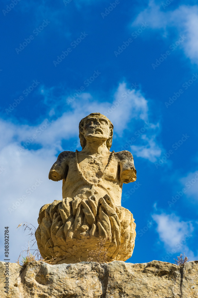 Statue at Church of all Souls, Tarxien, Malta