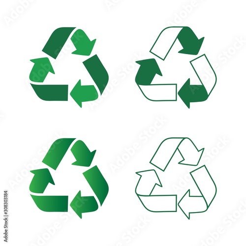 recycle icon set. Recycle vector symbols.