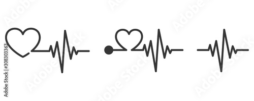 Heartbeat icon - vector.