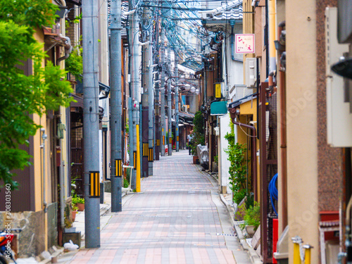Townscape of Pontocho in Nakagyo-ku, Kyoto, Japan