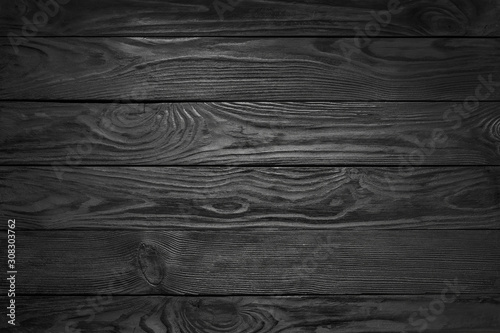 Black Wooden Texture. Black Plank Floor Background photo