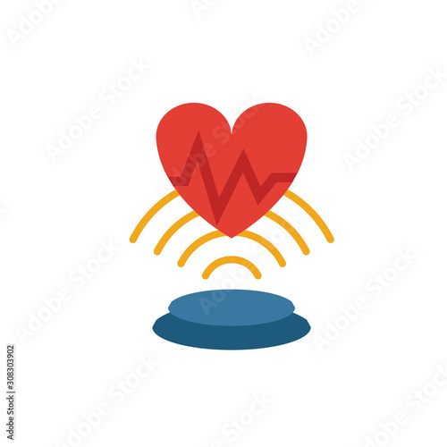 Heartbeat Sensor icon. Simple element from sensors icons collection. Creative Heartbeat Sensor icon ui, ux, apps, software and infographics