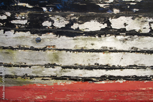 old wooden painted boat background