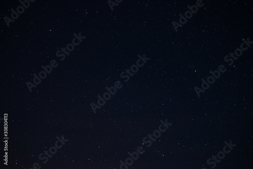 Stars in the night sky close up
