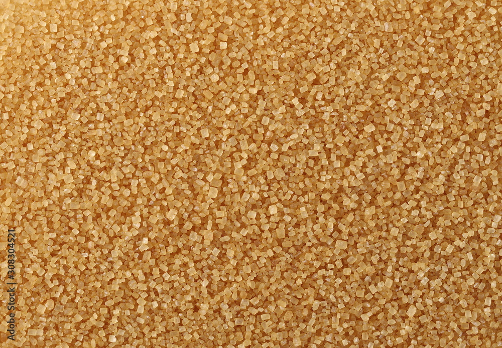 Brown cane sugar background and texture