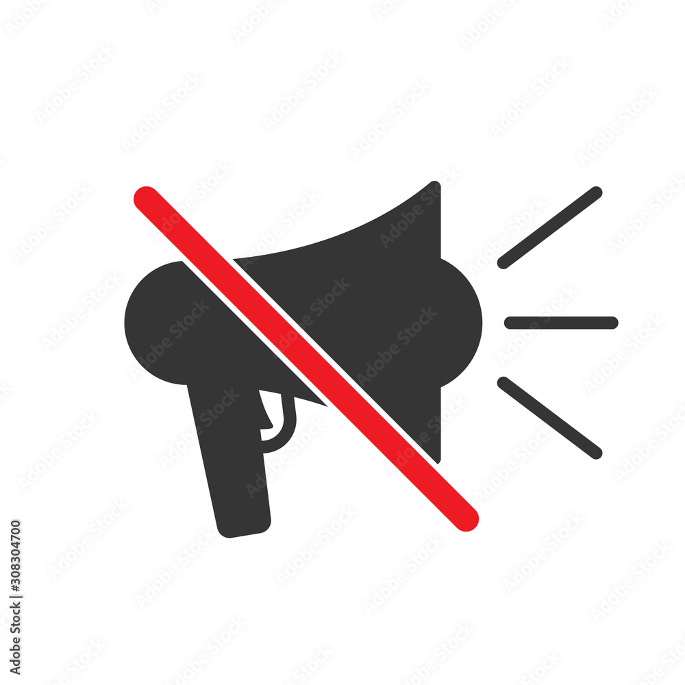 No megaphone icon. No noise concept. No megaphone icon. No noise concept.