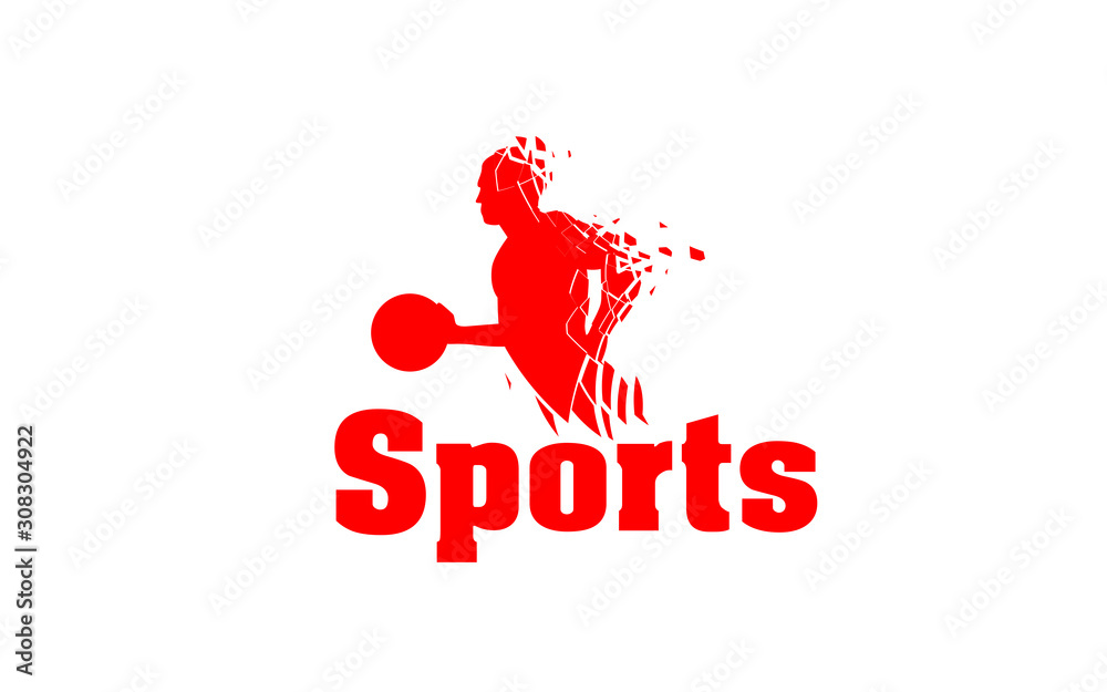 Sport silhouette of an athlete playing basketball good for logo design or posters and covers