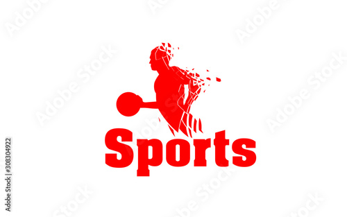 Sport silhouette of an athlete playing basketball good for logo design or posters and covers