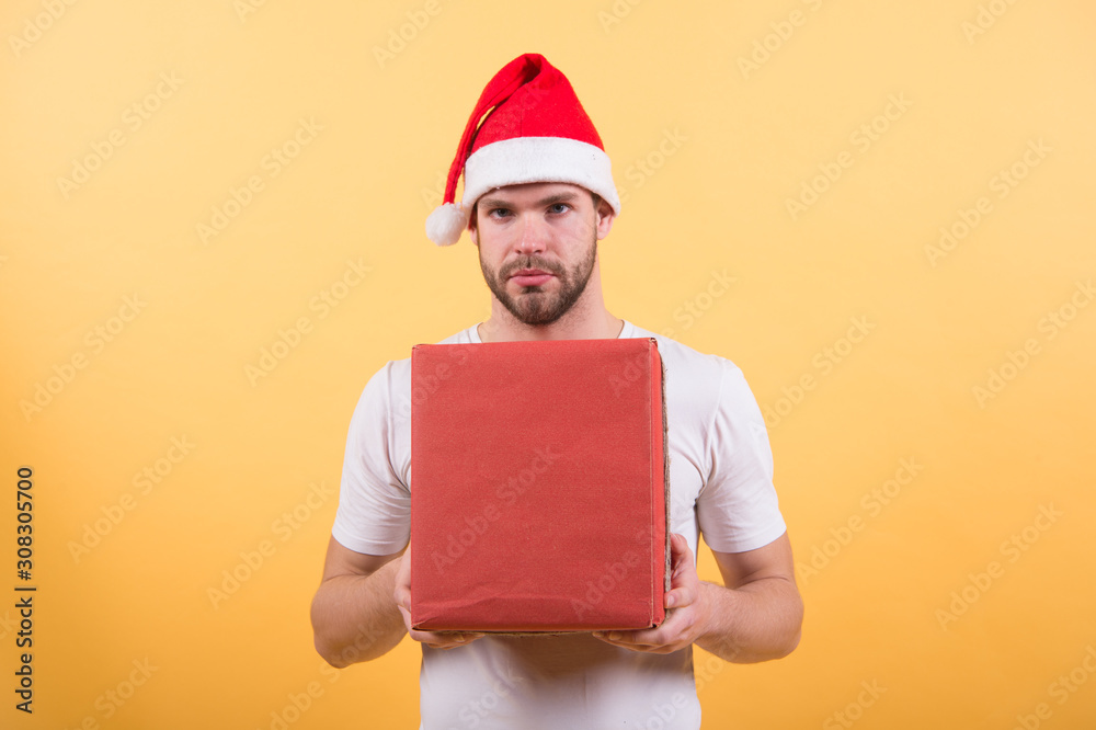 so huge. attractive santa deliver your gift. secret present from sexy man. xmas present box. boxing day concept. macho man after shopping. gift for you. happy new year. christmas shopping time so huge. attractive santa deliver your gift. secret present from sexy man. xmas present box. boxing day concept. macho man after shopping. gift for you. happy new year. christmas shopping time
