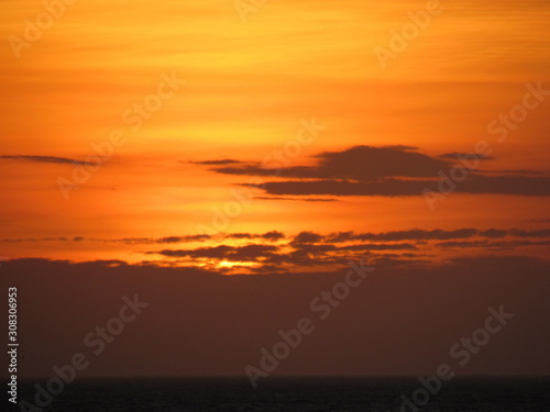 The dramatic color spectacle of the Brazilian sunset.