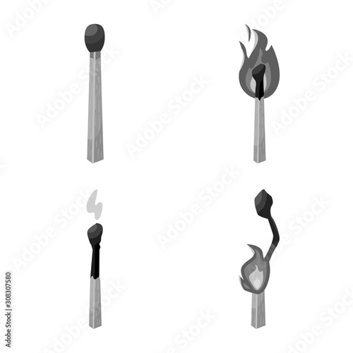 Isolated object of and logo. Collection of and stock vector illustration.
