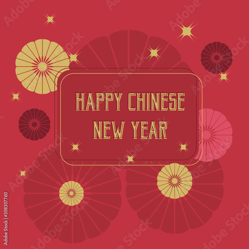 Happy Chinese New Year. Chinese background of Vector illustration Design