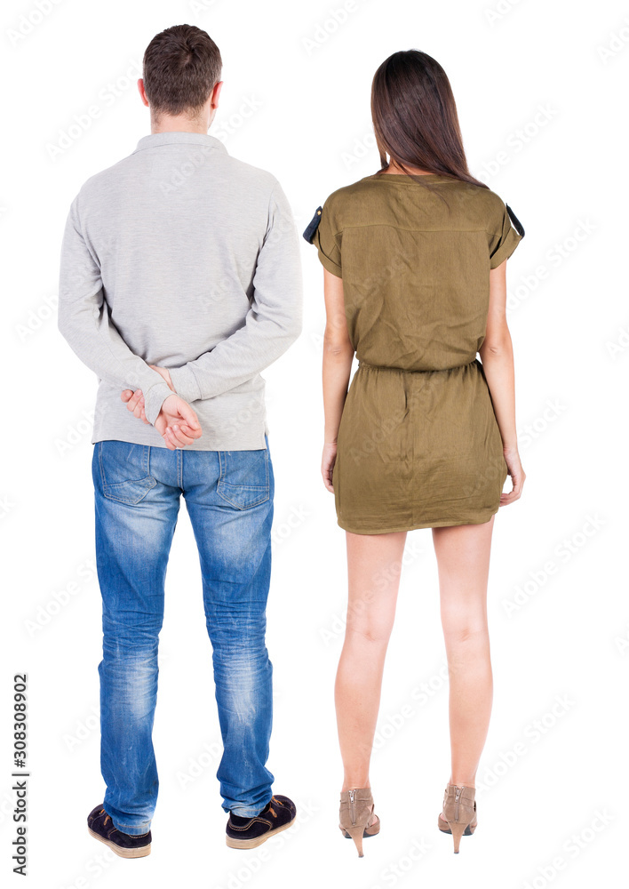 Fototapeta premium Back view of couple.