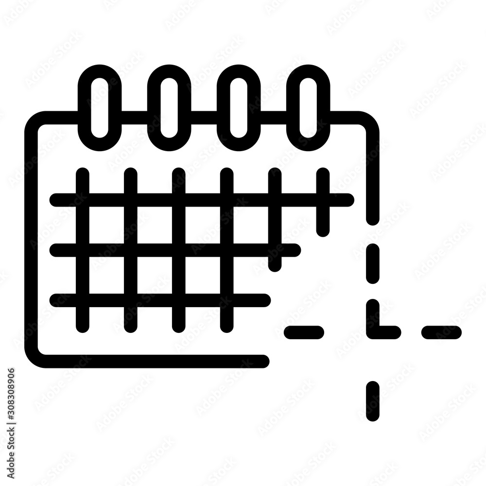 Task calendar icon. Outline task calendar vector icon for web design isolated on white background Task calendar icon. Outline task calendar vector icon for web design isolated on white background