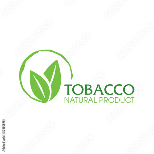 Vector logo for natural tobacco products, goods
