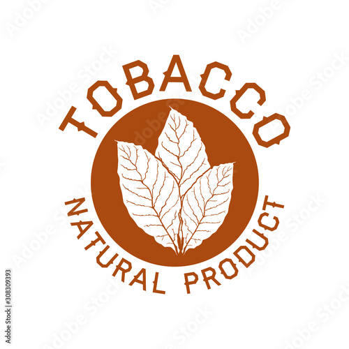 Vector logo for natural tobacco products, goods