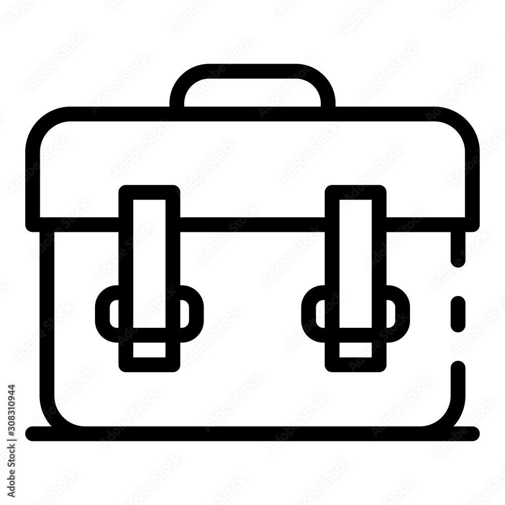 Leather case icon. Outline leather case vector icon for web design isolated on white background Leather case icon. Outline leather case vector icon for web design isolated on white background