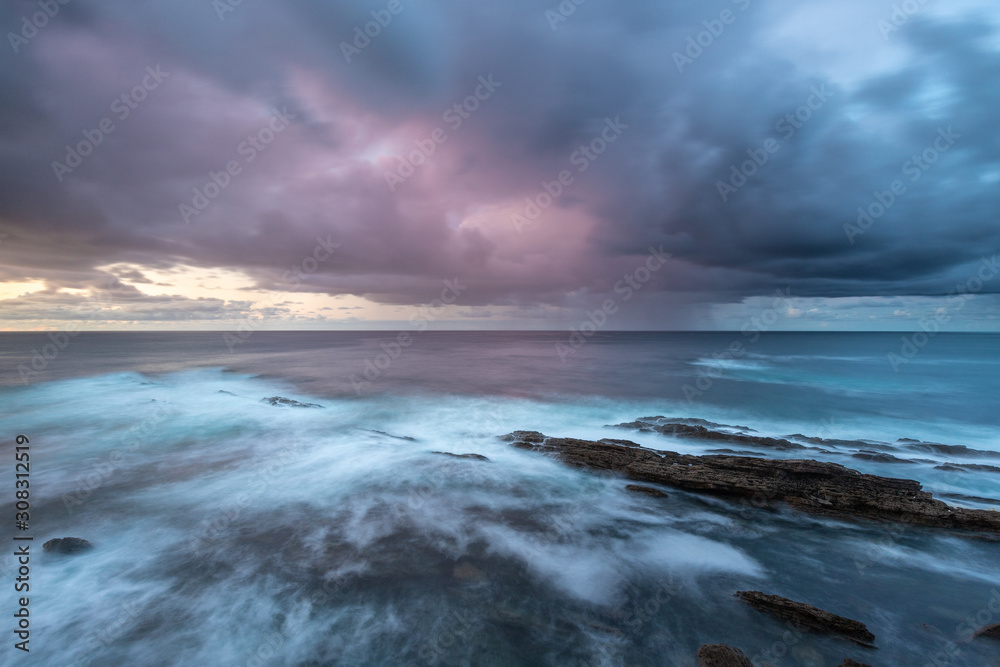 Colorful autumn sunset on the Cantabrian coast!