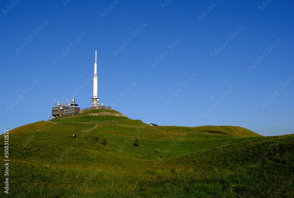 Radio tower on the top of the mountain