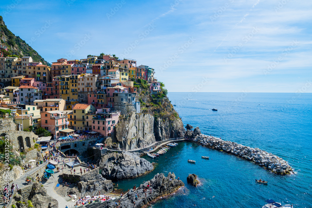 Manarola one of the five coastal villages of the National Park of the Cinque Terre