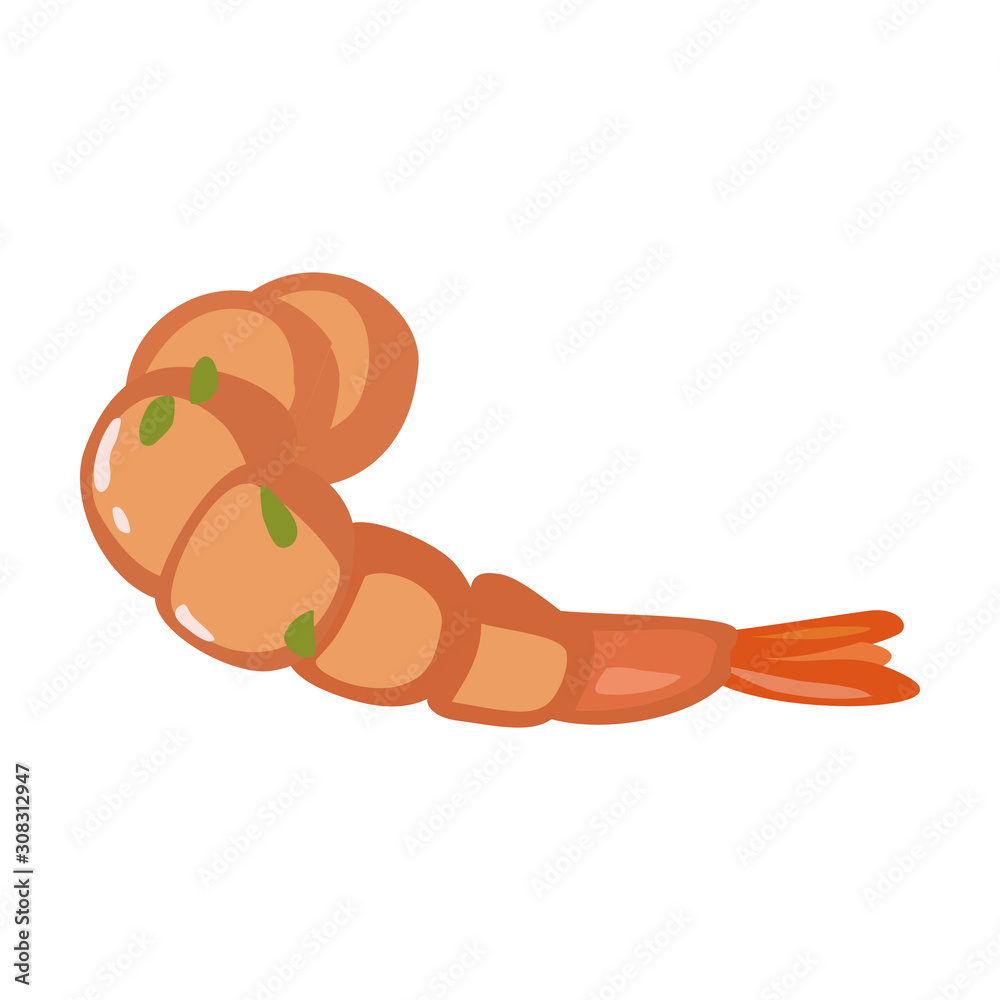Shrimp vector icon.Cartoon vector icon isolated on white background shrimp . Shrimp vector icon.Cartoon vector icon isolated on white background shrimp .