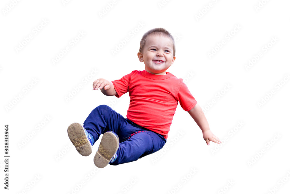 happy little baby on white isolated background, baby joyful smiling sitting. little boy sitting on the floor playing happy little baby on white isolated background, baby joyful smiling sitting. little boy sitting on the floor playing